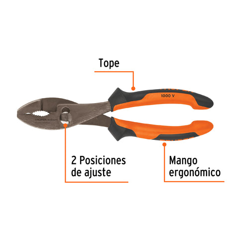 Pinzas de chofer 8' mango Comfort Grip, Truper Expert | PCH-8X | 13065