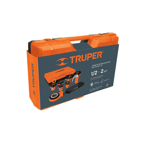 Juego de 9 tarrajas para tubo de 1/2' a 2', Truper | TA-851 | 13071