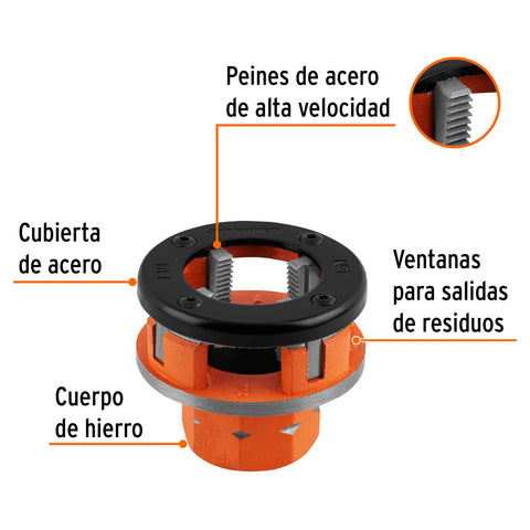 Dado 1-1/4' para tarrajas TA-850 y TA-851, Truper | D-850-1-1/4 | 13080