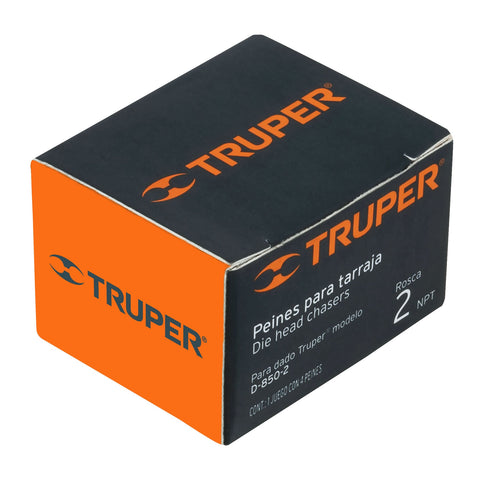 Juego de 4 peines 2' para tarrajas TA-850 y TA-851, Truper | P-850-2 | 13085
