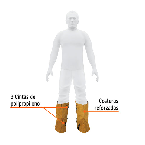 Protección para soldar, polainas de carnaza, Truper | PROSO-3 | 13118