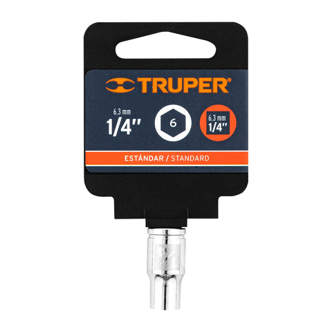 Dado de 1/4', 6 puntas, cuadro 1/4', Truper | D-1408 | 13156