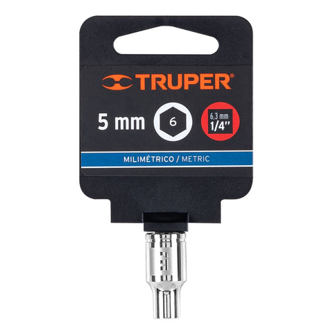 Dado de 5 mm, 6 puntas, cuadro 1/4', Truper | D-1405-M | 13167