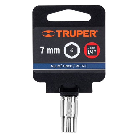 Dado de 7 mm, 6 puntas, cuadro 1/4', Truper | D-1407-M | 13169
