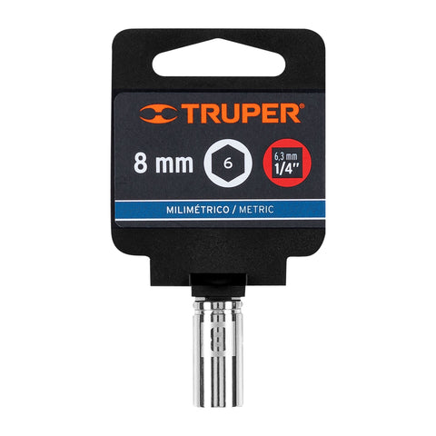Dado de 8 mm, 6 puntas, cuadro 1/4', Truper | D-1408-M | 13170