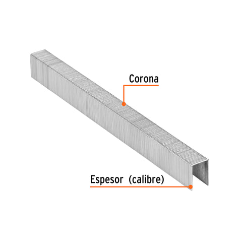 Caja con 5000 grapas corona 3/8' calibre 22, 13mm p/ENNE-70 | GRANEU-3/8-13 | 13245