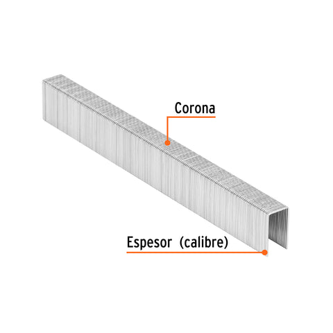 Caja con 5000 grapas corona 3/8' calibre 22, 16mm p/ENNE-70 | GRANEU-3/8-16 | 13246