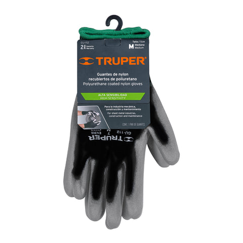Guantes de nylon recubiertos de poliuretano, M, TRUPER | GU-112 | 13291
