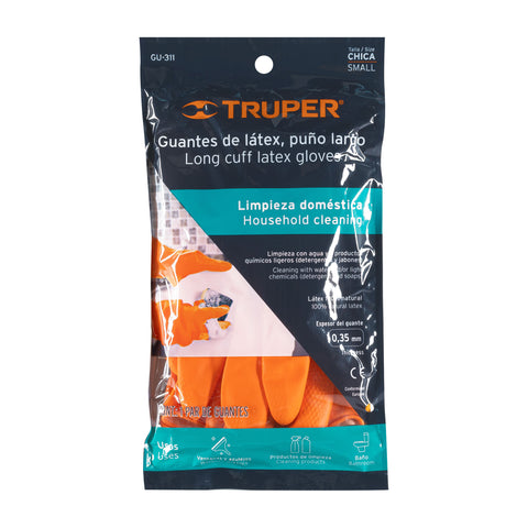 Guantes de látex para limpieza, CH, TRUPER | GU-311 | 13296