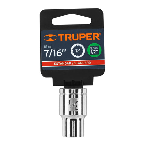 Dado de 7/16', 12 puntas, cuadro 1/2', Truper | D-1214 | 13301