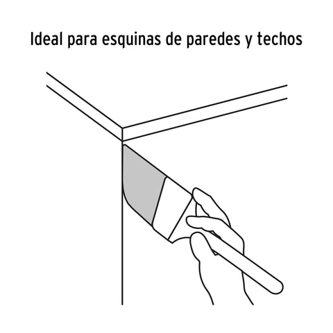 Brocha cerdas sintéticas 2' corte angular, mango de madera | BRT-2AS | 13339