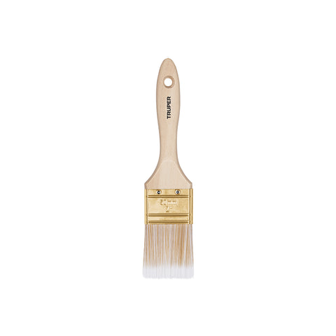 Brocha cerdas sintéticas 2' corte recto, mango de madera | BRT-2S | 13344