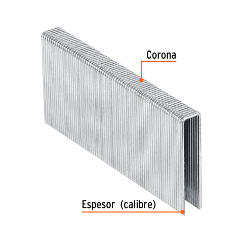 Caja con 1000 grapas corona 7/16' cal. 16, 50mm p/ENNE-160 | GRANEU-7/16-50 | 13349