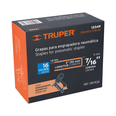Caja con 1000 grapas corona 7/16' cal. 16, 50mm p/ENNE-160 | GRANEU-7/16-50 | 13349