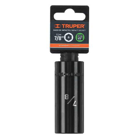 Dado largo impacto de 7/8', 6 puntas, cuadro 1/2', Truper | D-7328-HL | 13394