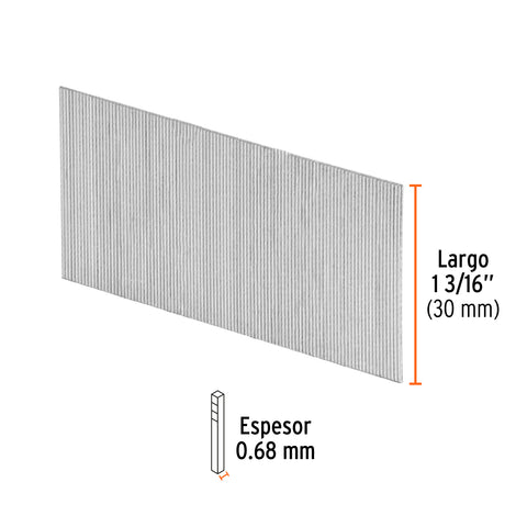 Caja con 10000 clavos calibre 23, 30 mm para CLNE-23, Truper | CLANEU-23-30 | 13408