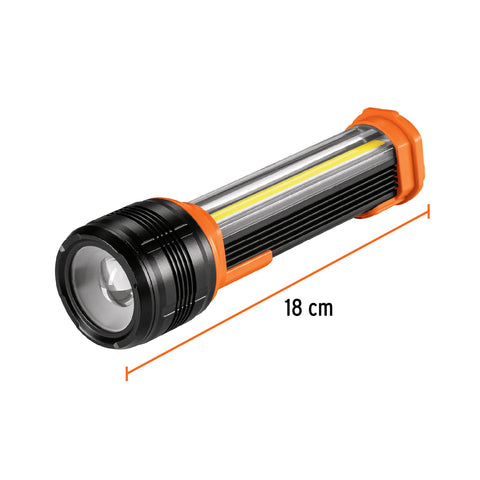 Linterna recargable con luz emergencia, 480lm, Truper Expert | LIREX-480 | 13415
