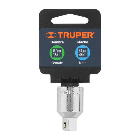 Adaptador para matraca de cuadro 1/2' a cuadro 3/8', Truper | A-5254 | 13422