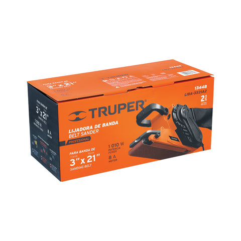 Lijadora de banda 3 x 21', 1010W, TRUPER PRO | LIBA-3X21A2 | 13448