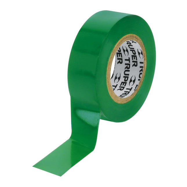 Cinta de aislar de 9 m x 19 mm, verde, Truper (M-22V)