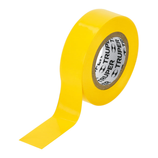 Cinta de aislar de 9 m x 19 mm, amarilla, Truper (M-22A)