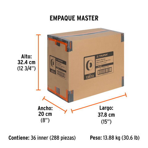 Cinta de aislar de 9 m x 19 mm, amarilla, Truper | M-22A | 13512
