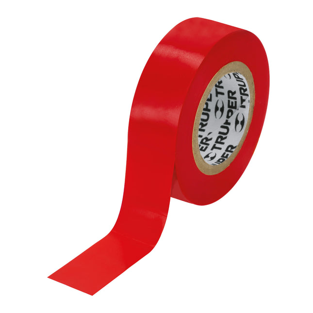 Cinta de aislar de 9 m x 19 mm, roja, Truper (M-22R)