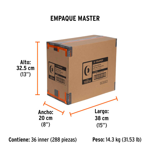 Cinta de aislar de 9 m x 19 mm, azul, Truper | M-22Z | 13514