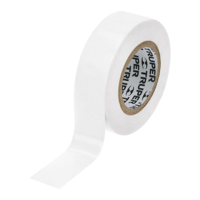 Cinta de aislar de 9 m x 19 mm, blanca, Truper (M-22B)