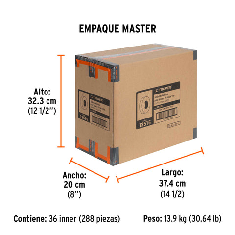 Cinta de aislar de 9 m x 19 mm, blanca, Truper | M-22B | 13515
