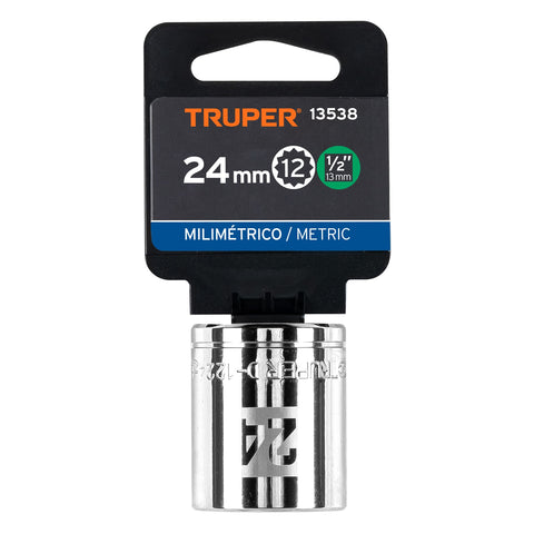 Dado de 24 mm, 12 puntas, cuadro 1/2', Truper | D-1224-EM | 13538