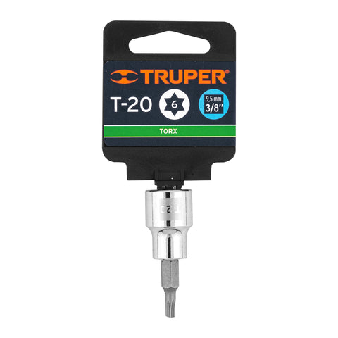 Dado punta torx T-20, cuadro 3/8', Truper | D-523920-W | 13570