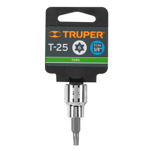 Dado punta torx T-25, cuadro 3/8', Truper | D-523925-W | 13571