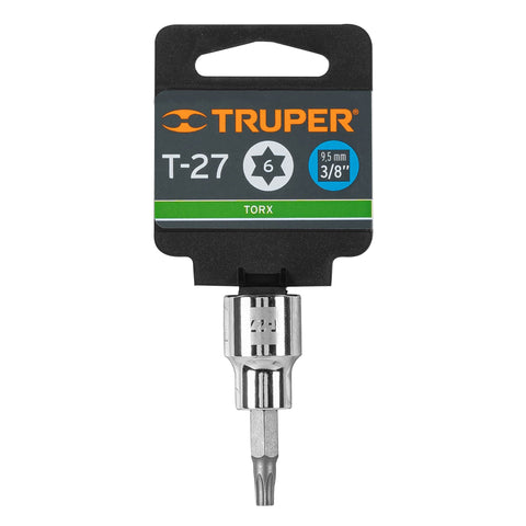 Dado punta torx T-27, cuadro 3/8', Truper | D-523927-W | 13572