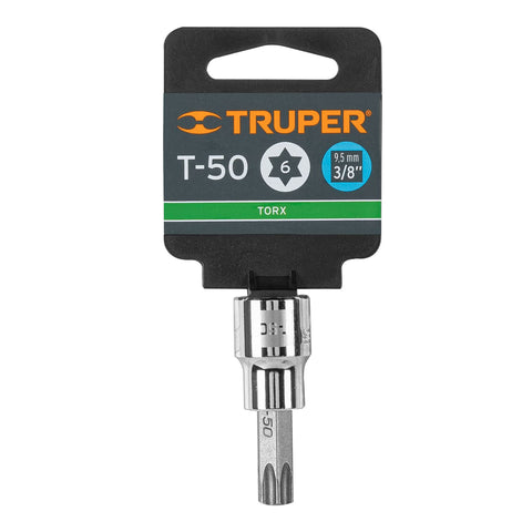 Dado punta torx T-50, cuadro 3/8', Truper | D-523950-W | 13576