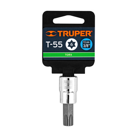 Dado punta torx T-55, cuadro 3/8', Truper | D-523955-W | 13577