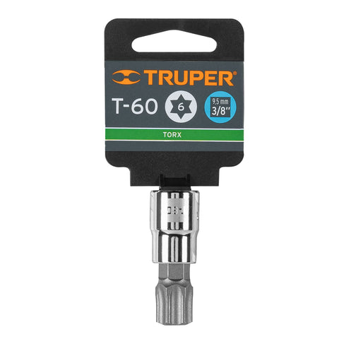 Dado punta torx T-60, cuadro 3/8', Truper | D-523960-W | 13578