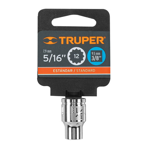 Dado de 5/16', 12 puntas, cuadro 3/8', Truper | D-3810 | 13581