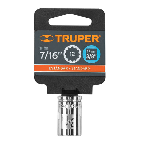 Dado de 7/16', 12 puntas, cuadro 3/8', Truper | D-3814 | 13583