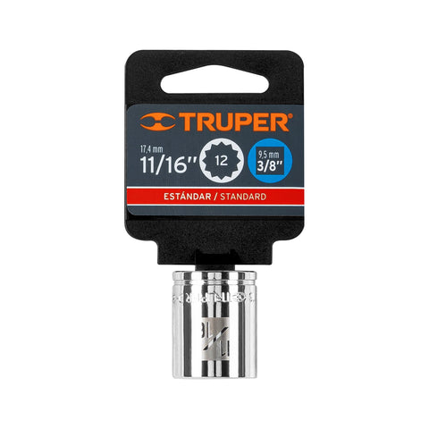Dado de 11/16', 12 puntas, cuadro 3/8', Truper | D-3822 | 13587