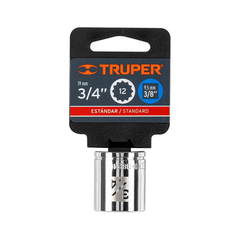 Dado de 3/4', 12 puntas, cuadro 3/8', Truper | D-3824 | 13588