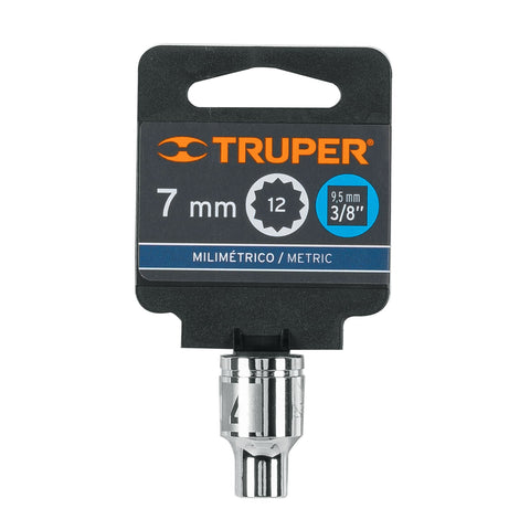 Dado de 7 mm, 12 puntas, cuadro 3/8', Truper | D-3807-M | 13627