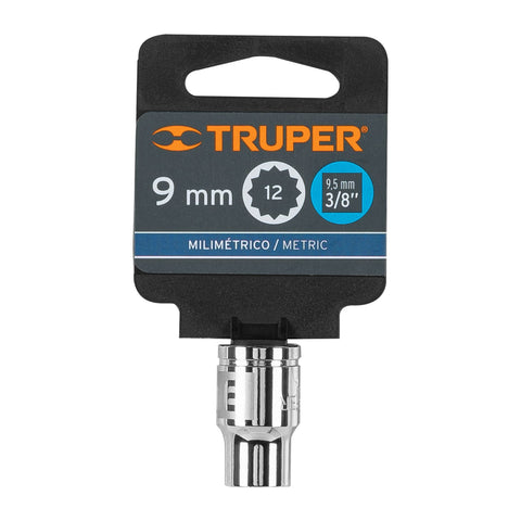 Dado de 9 mm, 12 puntas, cuadro 3/8', Truper | D-3809-M | 13629