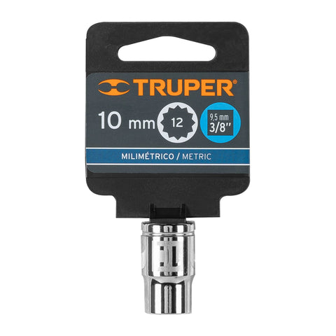 Dado de 10 mm, 12 puntas, cuadro 3/8', Truper | D-3810-M | 13630
