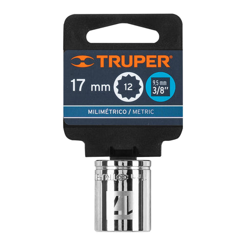 Dado de 17 mm, 12 puntas, cuadro 3/8', Truper | D-3817-M | 13637