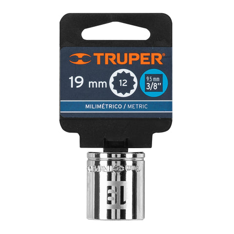 Dado de 19 mm, 12 puntas, cuadro 3/8', Truper | D-3819-M | 13639