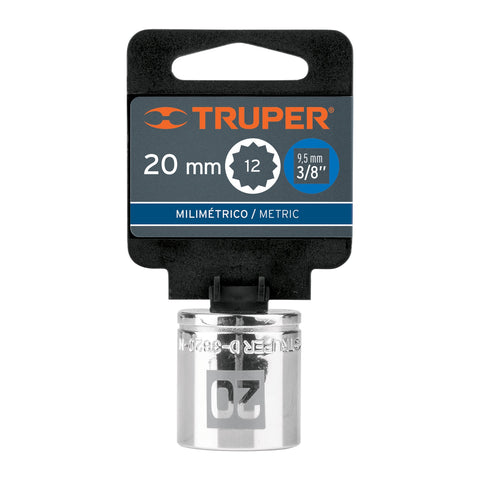 Dado de 20 mm, 12 puntas, cuadro 3/8', Truper | D-3820-M | 13640