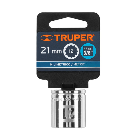 Dado de 21 mm, 12 puntas, cuadro 3/8', Truper | D-3821-M | 13641