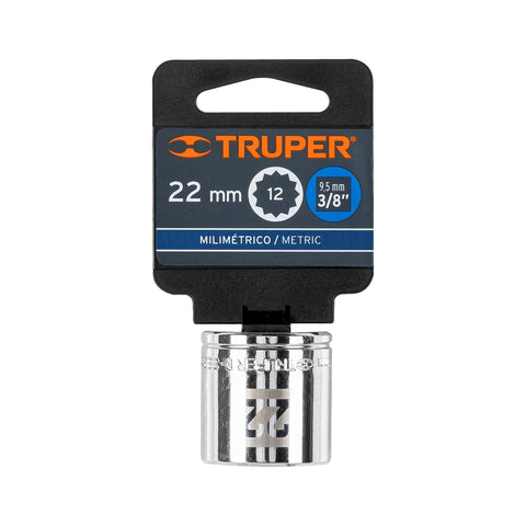 Dado de 22 mm, 12 puntas, cuadro 3/8', Truper | D-3822-M | 13642
