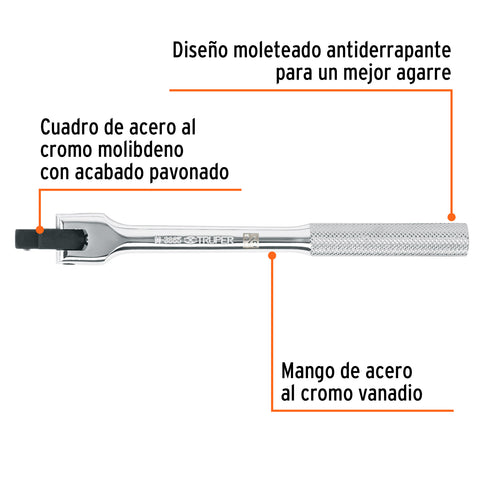 Mango articulado de 7-1/2' x 13 mm para dados cuadro 3/8' | M-3865 | 13661